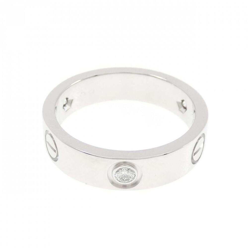CARTIER Silver Diamond Love Ring - Picture 2 of 4